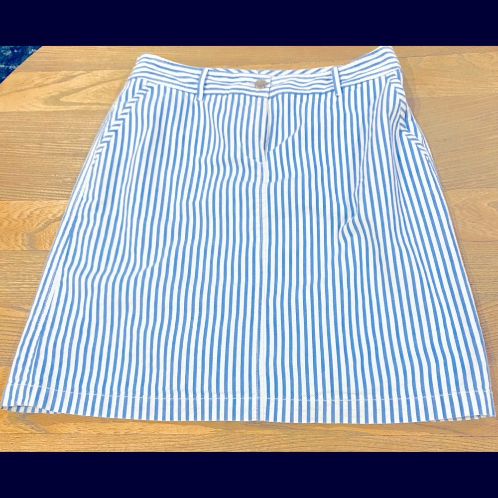 Talbots Blue and white striped skirt